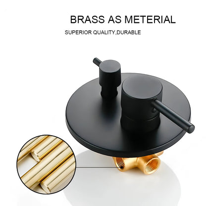 Gilmore - Modern Brass 8" Rainfall Head Wall Mounted Shower Set