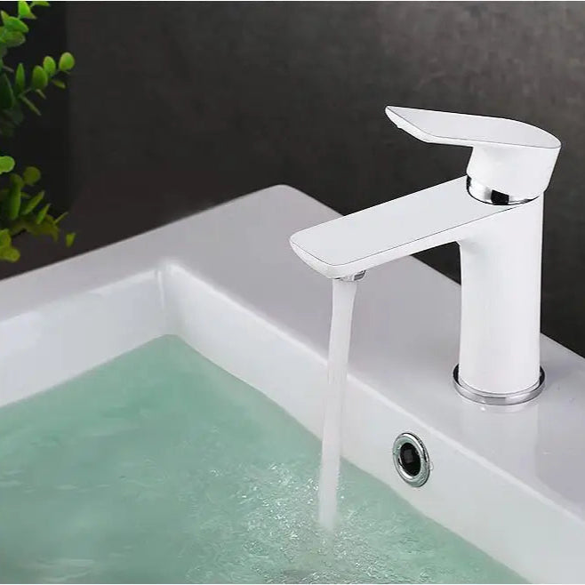 Mykala - Modern Single Handle Deck Mounted Bathroom Sink Faucet