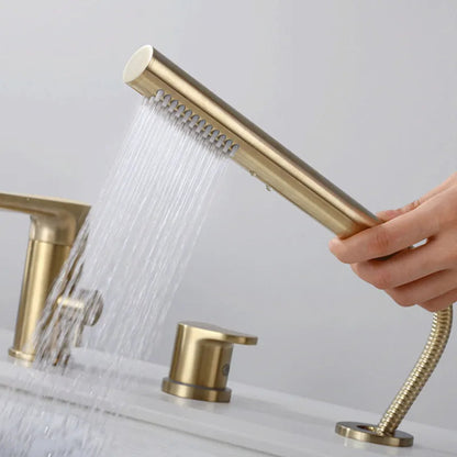 Verania - Modern 4 Piece Bathtub Tap Set with Handheld Shower