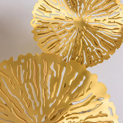 Dilan - Gold Multi Head Patterned Leaf Wall Light