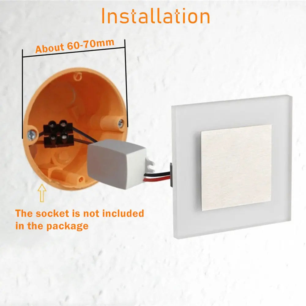 Olson - Square LED Modern Stairway Wall Light