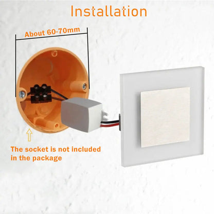 Olson - Square LED Modern Stairway Wall Light