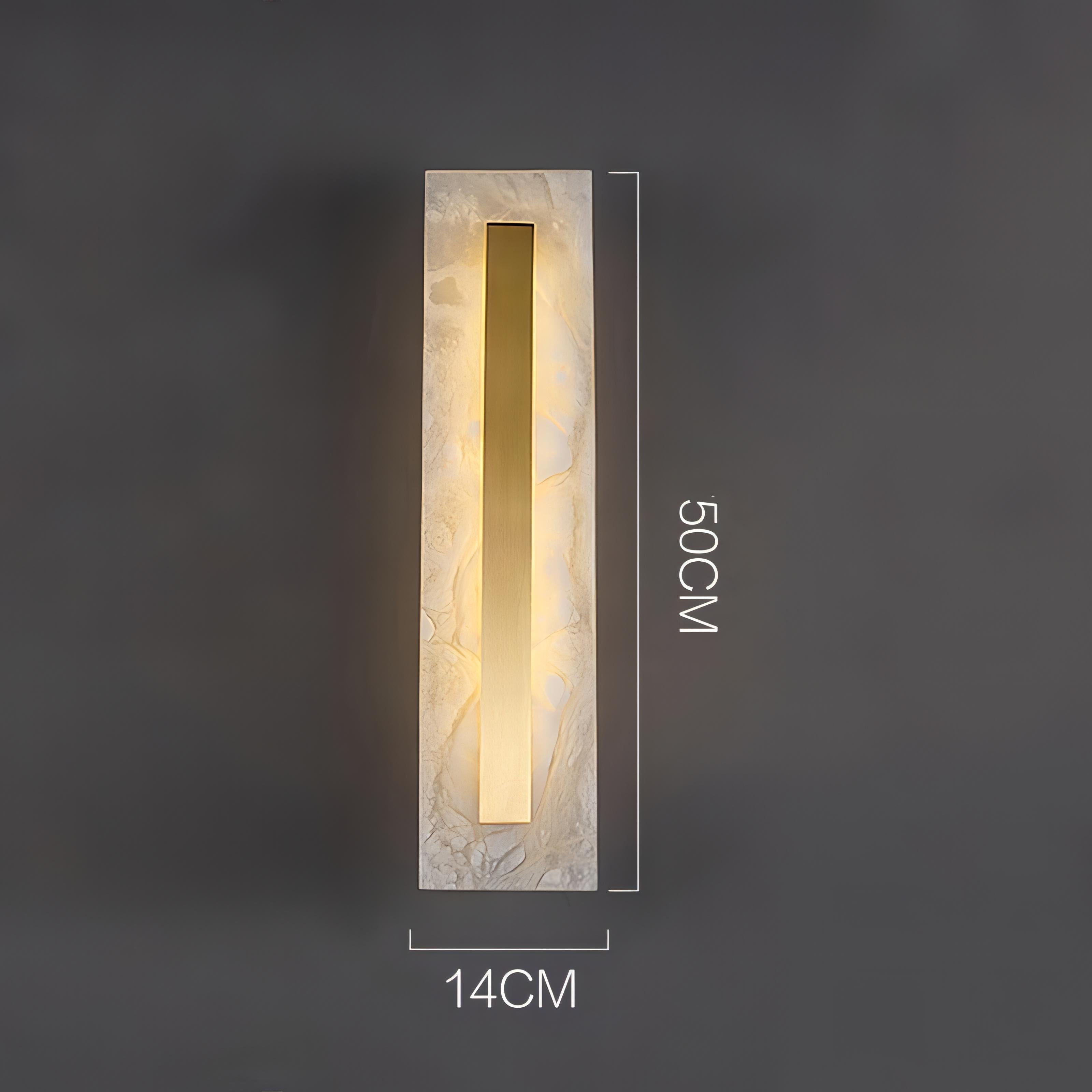 Jedidiah - Marble Gold Frame Rounded Wall Light