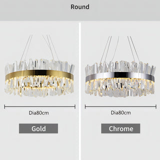 Johan - Up/Down Crystal Glass Round Hanging Ceiling Light Chandelier