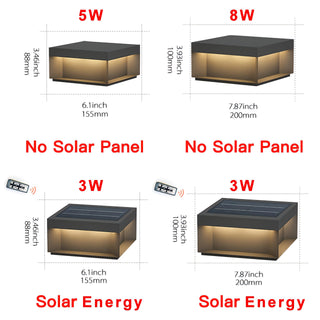 Redd - Black Square Solar Powered Outdoor Light Box