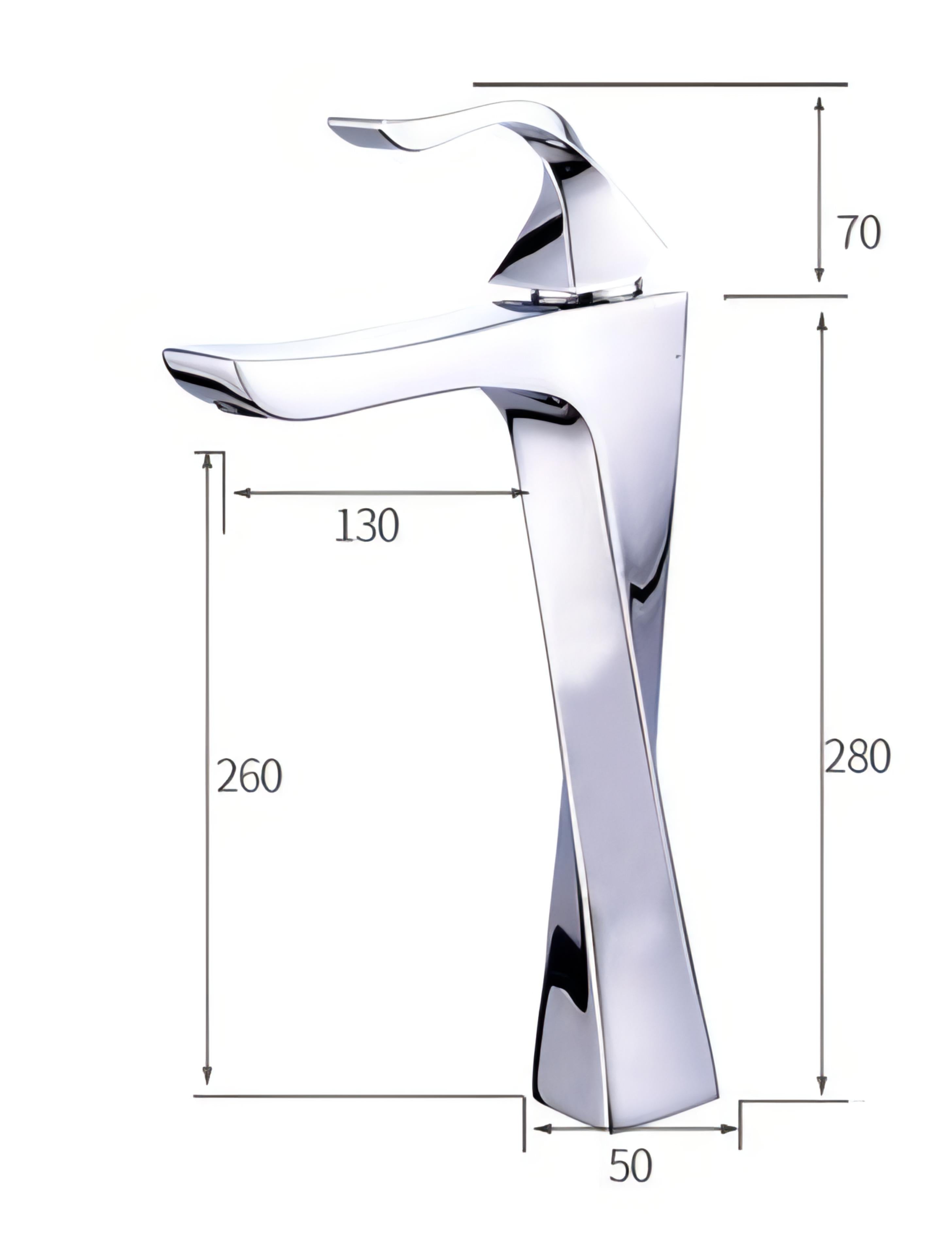 Kirill - Twisted Bathroom Single Handle Basin Tap