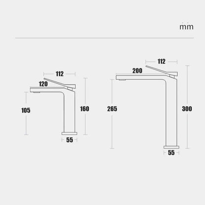 Rosalinda - Modern Single Lever Bathroom Basin Tap