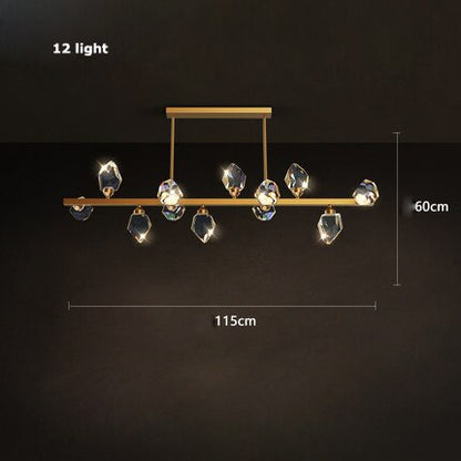 Cesar - Round Gold Crystal Glass Modern Ceiling Light Chandelier