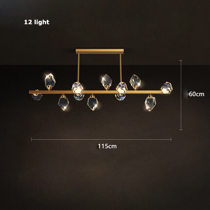 Cesar - Round Gold Crystal Glass Modern Ceiling Light Chandelier