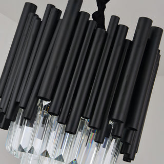 Kartier - Modern Black Glass Hanging Ceiling Chandelier