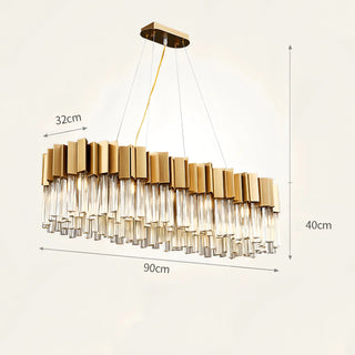 Aileen - Modern Gold Stainless Steel Crystal Round Chandelier