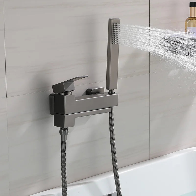 Mosier - Modern Single Handle Bathtub Tap Set with Handheld Shower