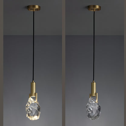 Vihaan - Crystal Pendant Gold Black Cord Hanging Ceiling Light