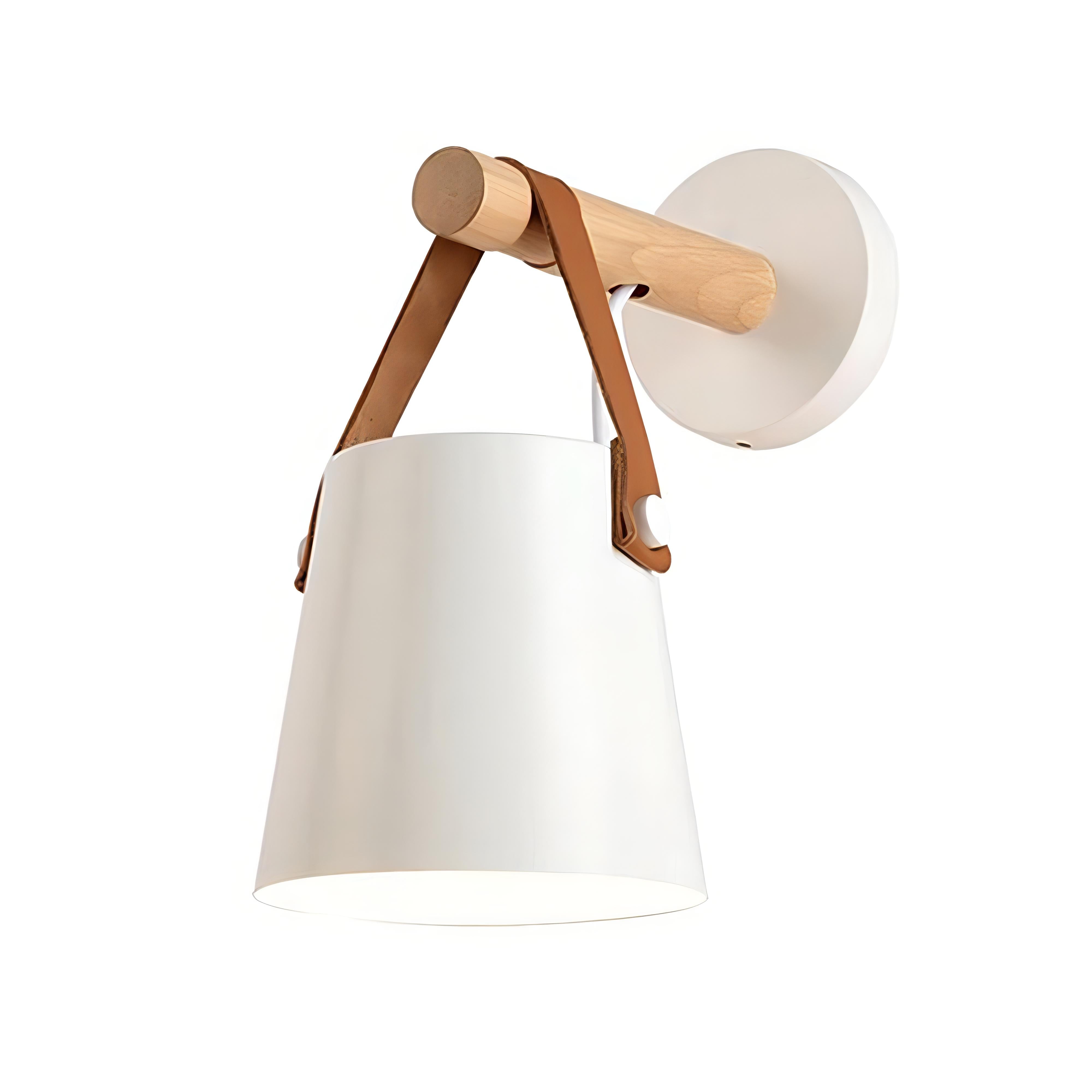 Jadiel - Wooden Arm Modern Strap Hanging Wall Light