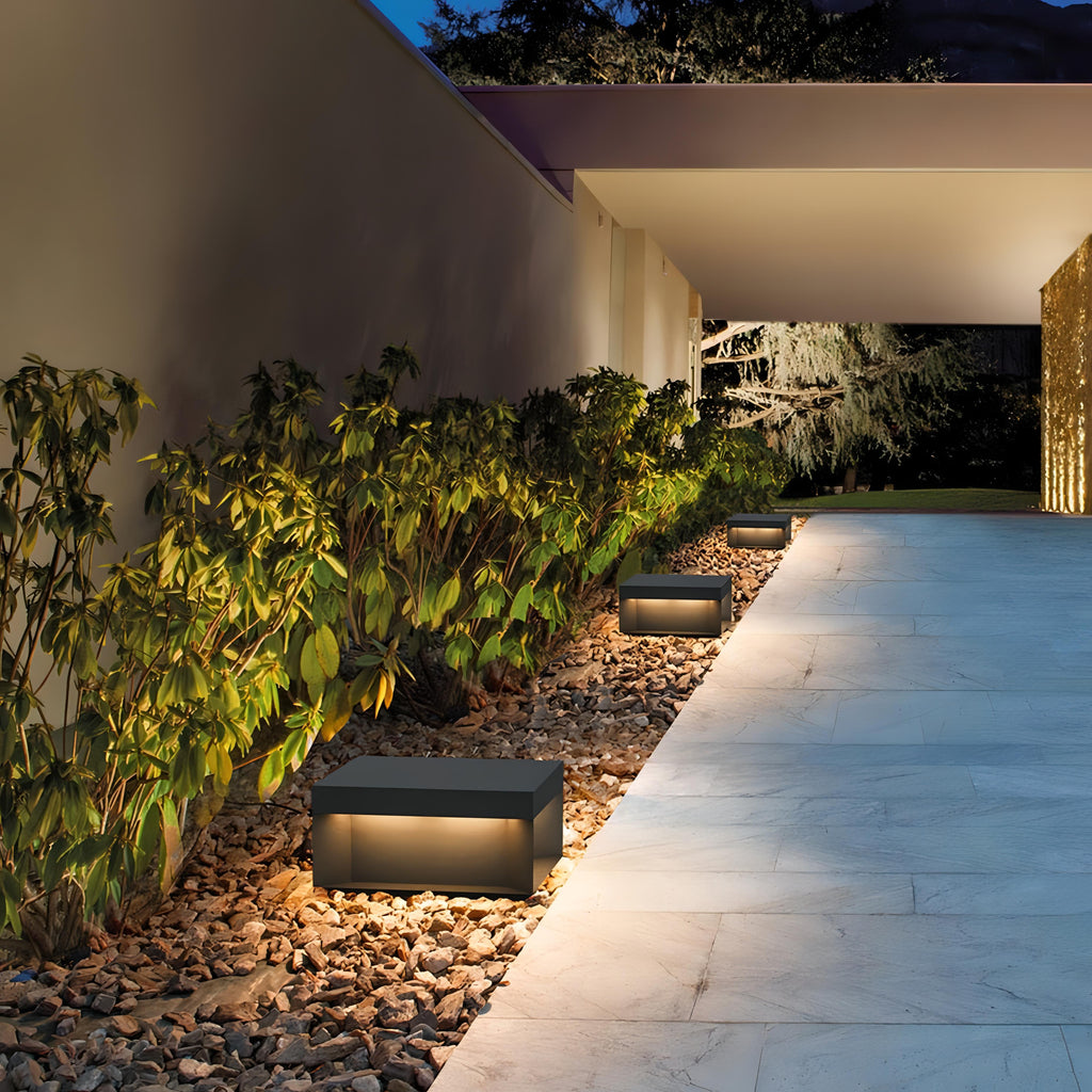 Redd - Black Square Solar Powered Outdoor Light Box – Abode Jungle