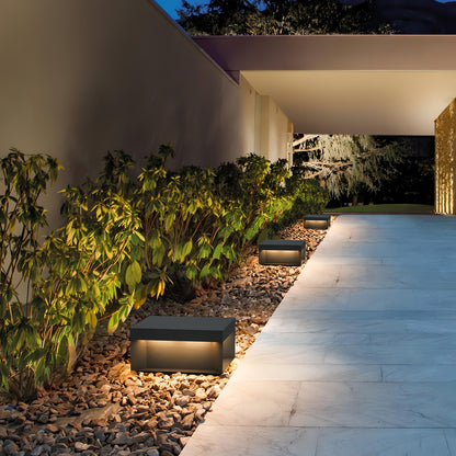 Redd - Black Square Solar Powered Outdoor Light Box