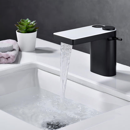 Arris - LED Display Black & White Smart Basin Tap