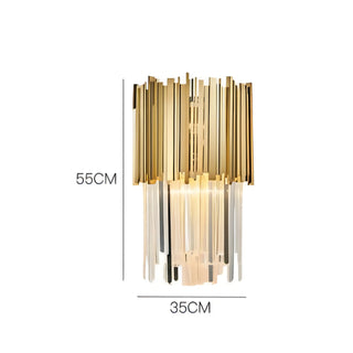 Aileen - Modern Gold Stainless Steel Crystal Round Chandelier