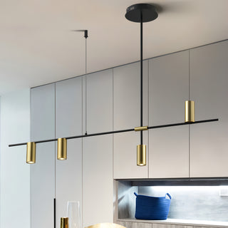 Zain - Modern Multi Light Cross Bar Gold Ceiling Light Chandelier