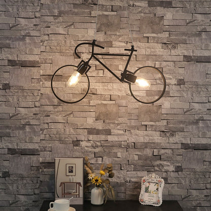 Dorika - Retro Black Bicycle Pendant Ceiling Light