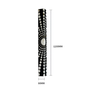 Jasmyne - Black LED Stainless Steel Fire Ball Rectangle Wall Light