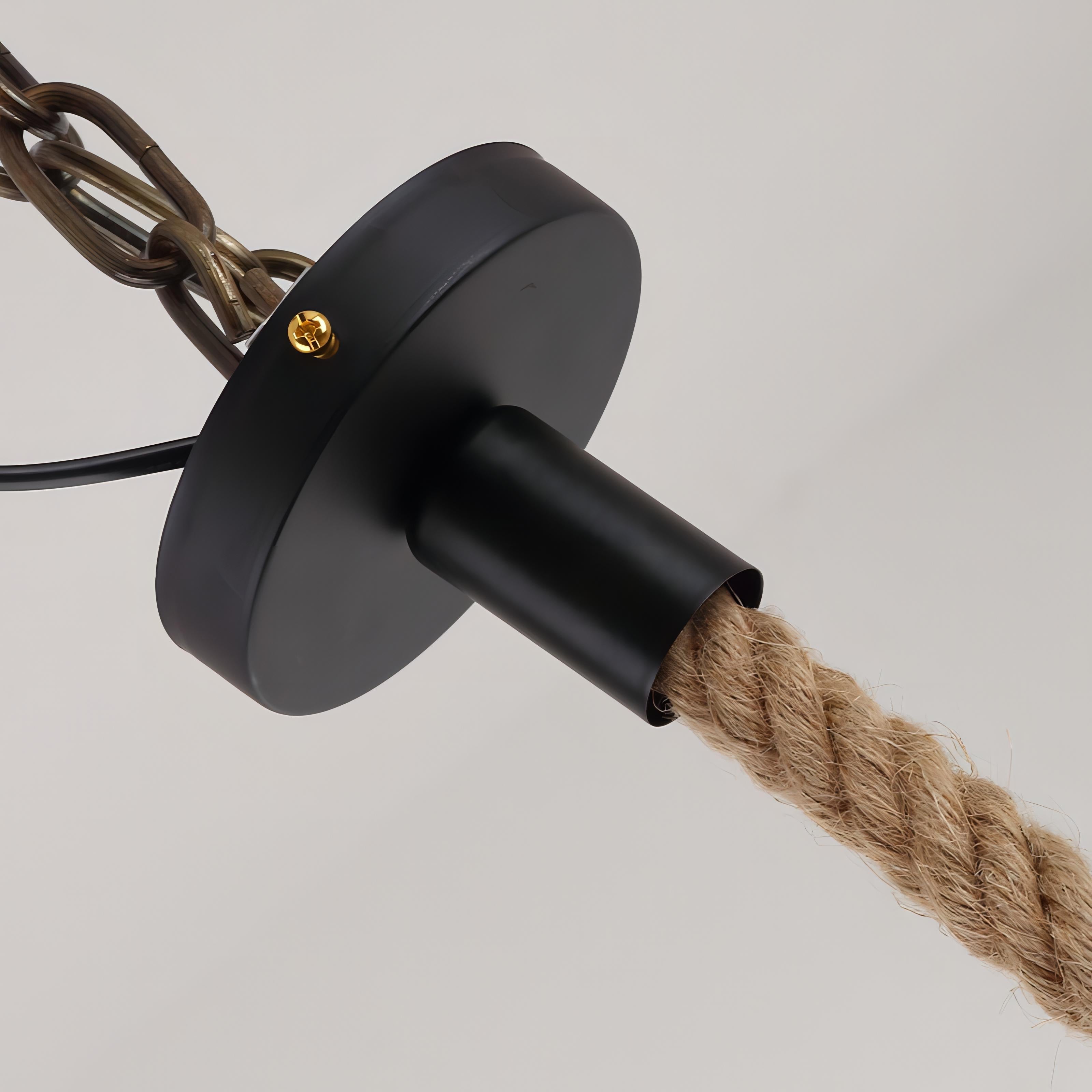 Kye - Retro Handmade Hemp Rope Pendant Hanging Ceiling Light