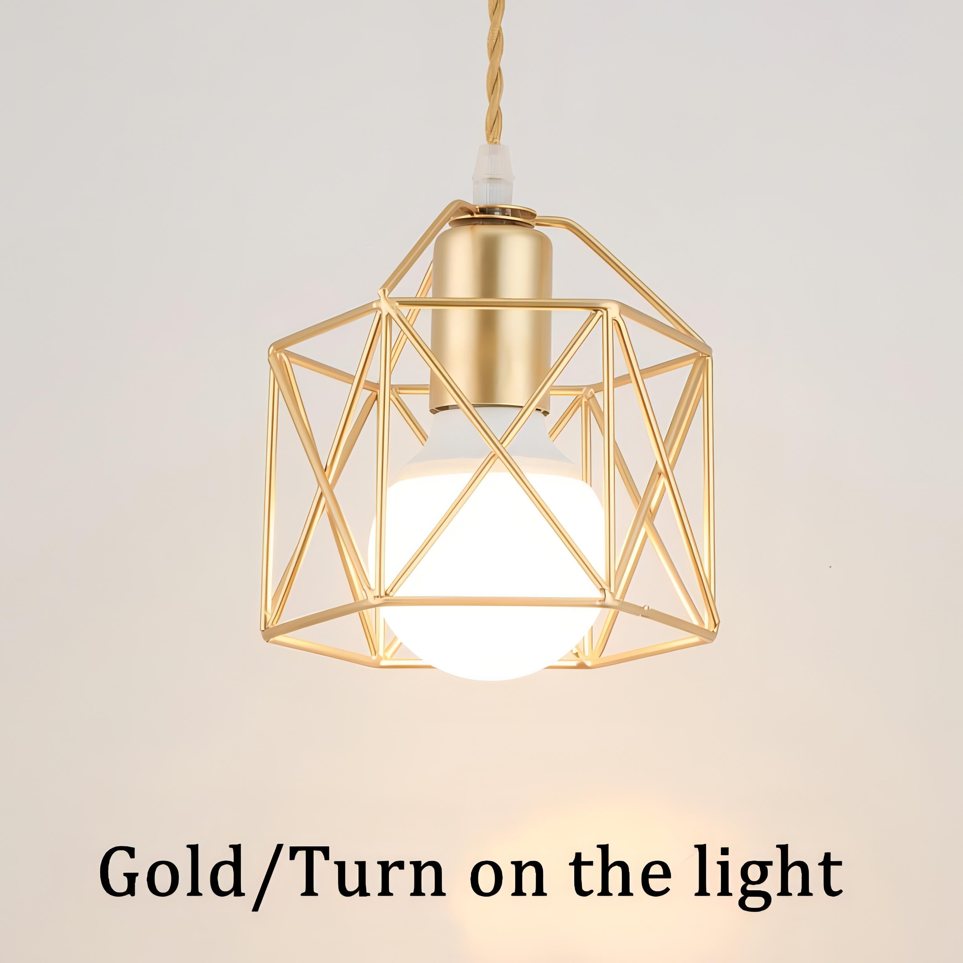 Crosby - Modern Metal Cage Pendant Ceiling Light