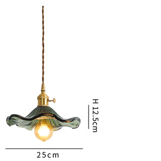 Ephraim - Glass Hanging Round Patterned Pendant Ceiling Light