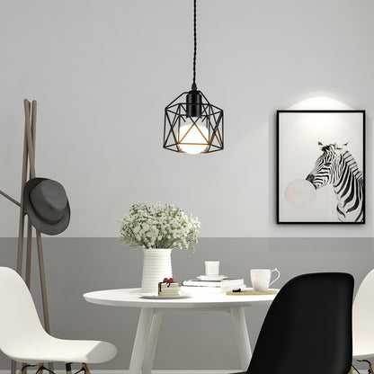 Crosby - Modern Metal Cage Pendant Ceiling Light
