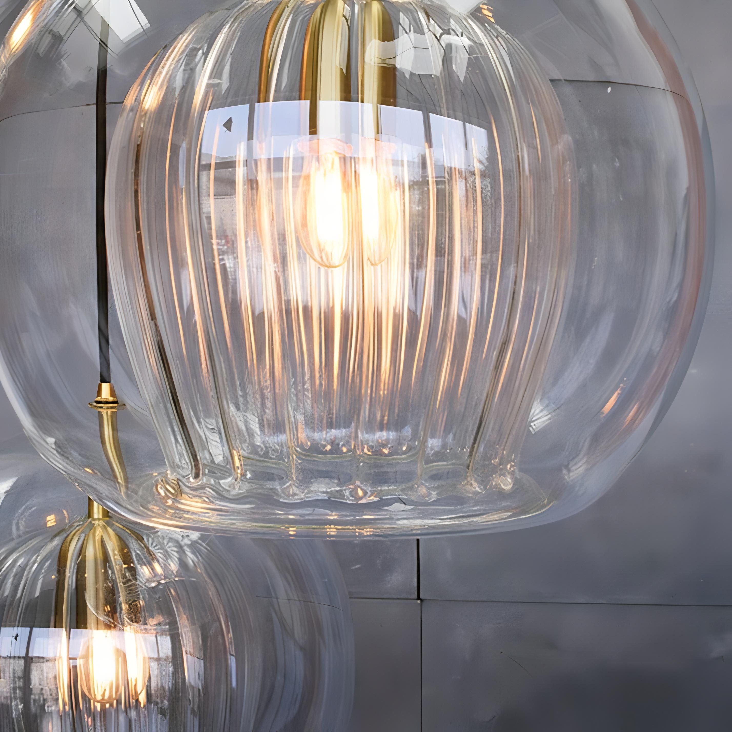 Azriel - Modern Doubler Glass Shade Pendant Ceiling Light