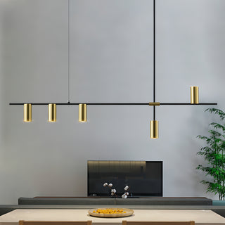 Zain - Modern Multi Light Cross Bar Gold Ceiling Light Chandelier