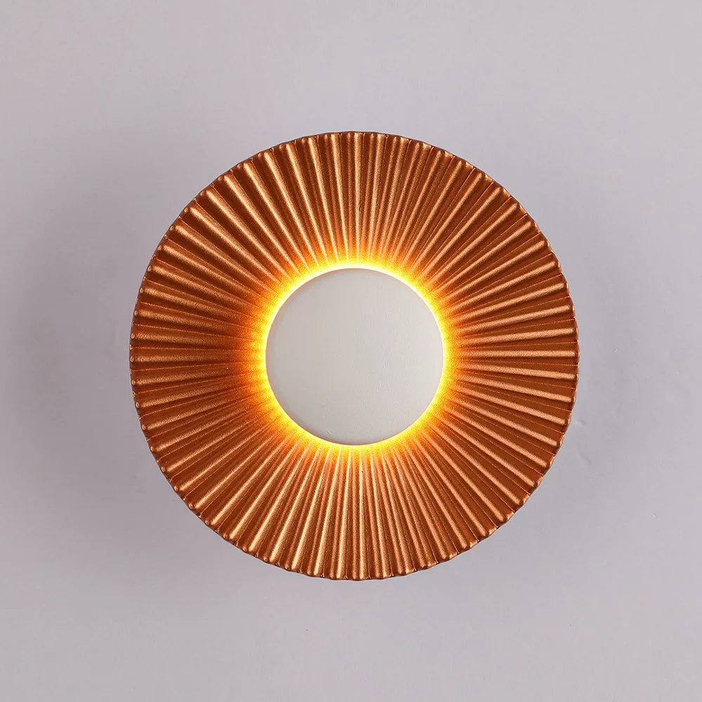 Battistina - Modern Circular Patterned Glass LED Wall Light
