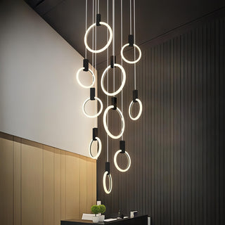 Dimitri - Acrylic Round Multi Ring Hanging Ceiling Chandelier