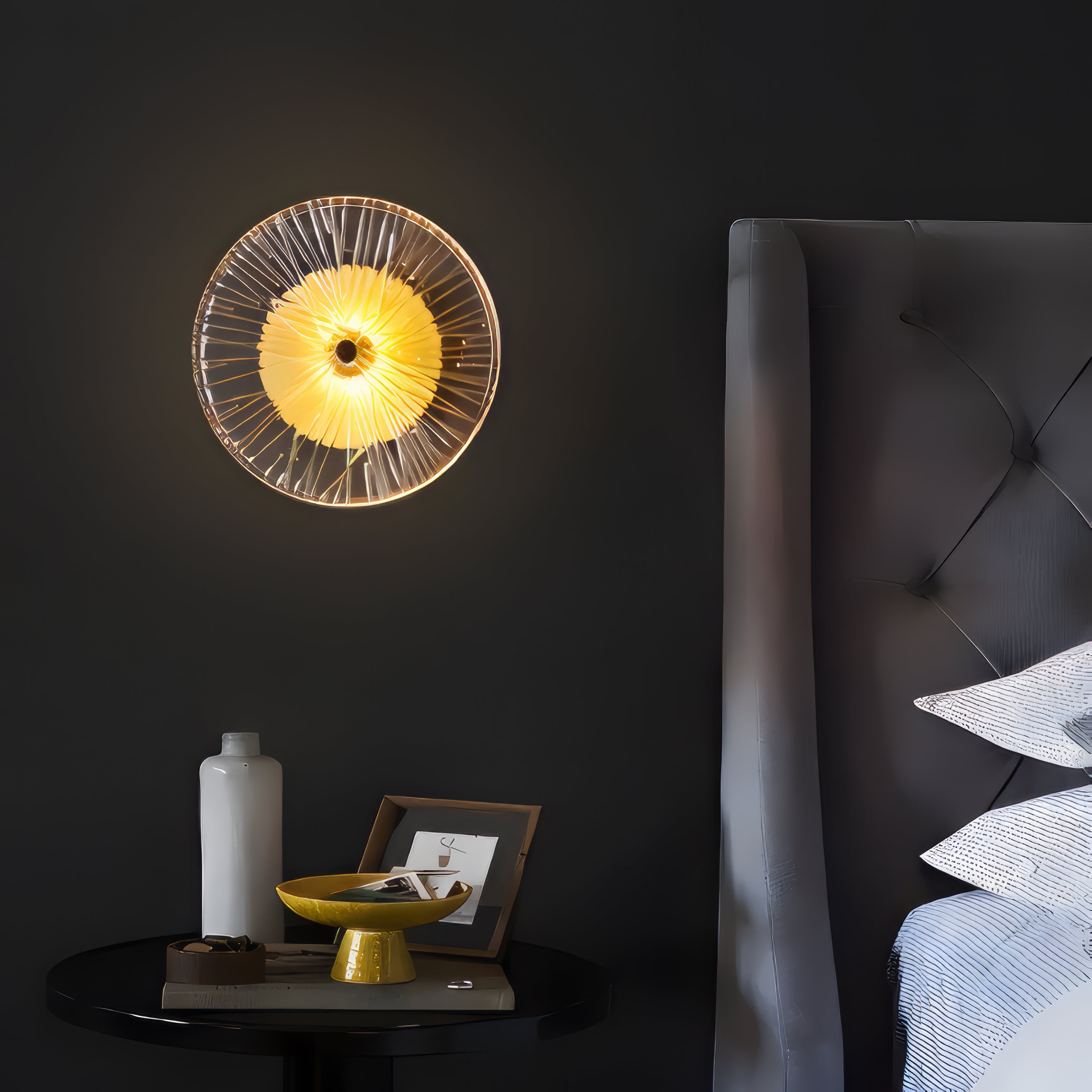 FKL - Modern Round Crystal Wall Lamp