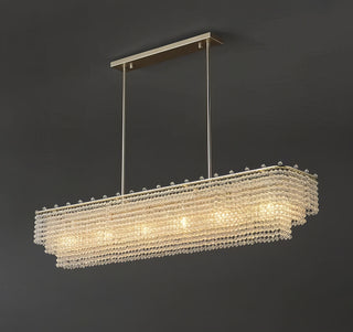 Jasiah - Pipe Erected Tassel Tiered Rectangle Chandelier