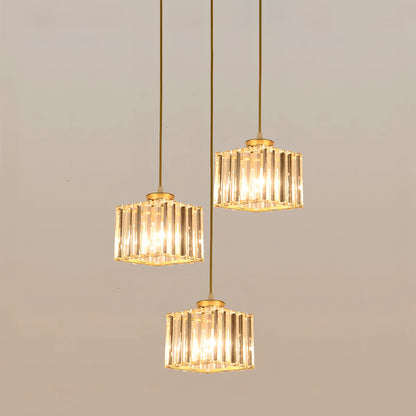 Samantha - Hanging LED Patterned Glass Pendant Light