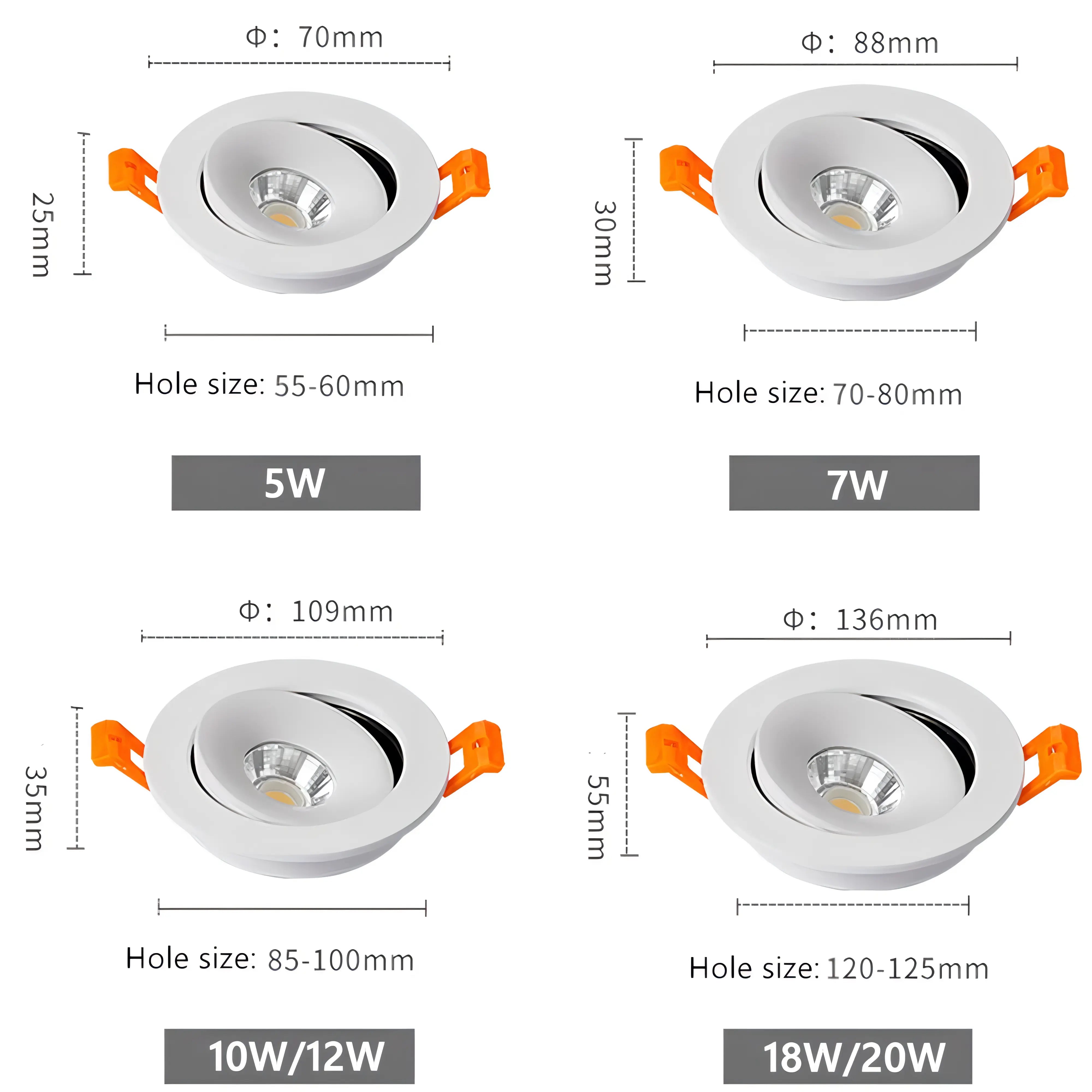 Fulton - Modern Adjustable Recessed Spotlight Ceiling Downlight