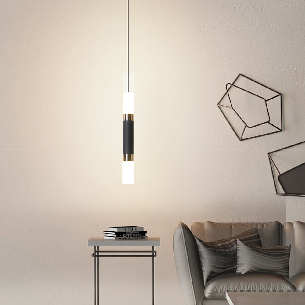 Cheveyo - LED Pendant Up/Down Black Hanging Ceiling Light