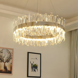 Johan - Up/Down Crystal Glass Round Hanging Ceiling Light Chandelier