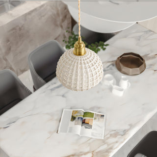 Mccoy - Modern White Patch Shade Pendant Hanging Round Ceiling Light