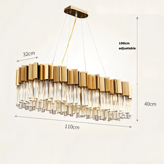 Aileen - Modern Gold Stainless Steel Crystal Round Chandelier