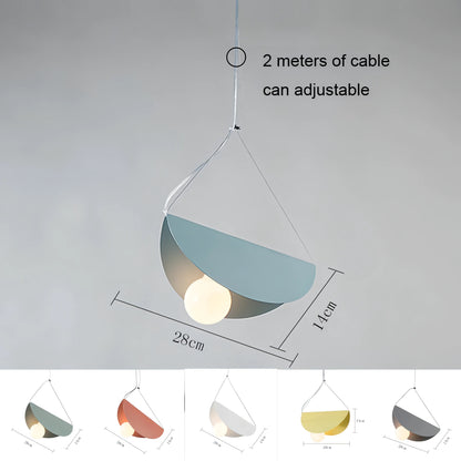 Romana - Geometric Semi Circle Colourful Hanging Pendant Ceiling Light