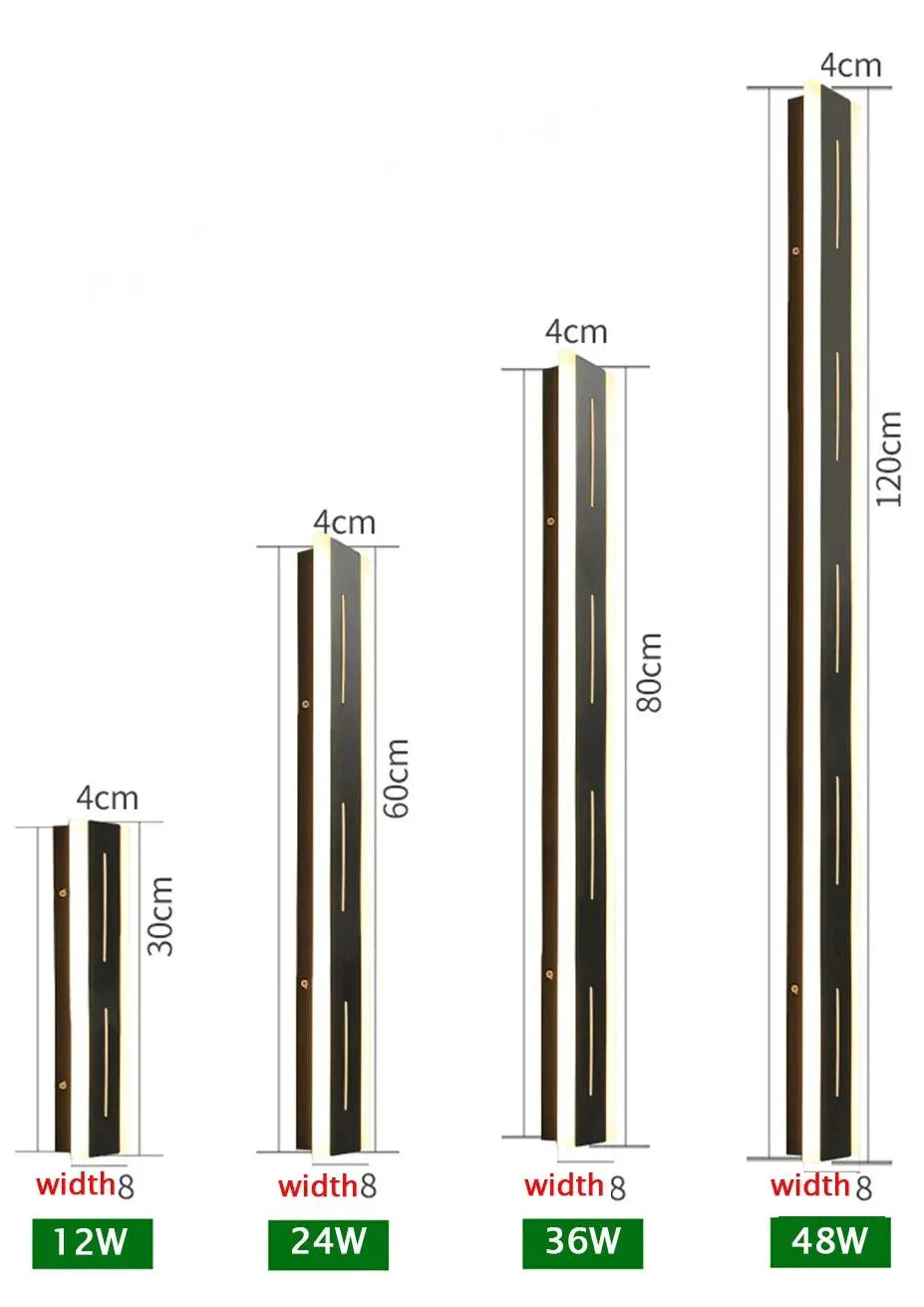 Stefani - Vertical LED Outdoor Wall Light Bar