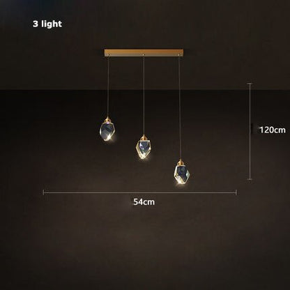 Cesar - Round Gold Crystal Glass Modern Ceiling Light Chandelier