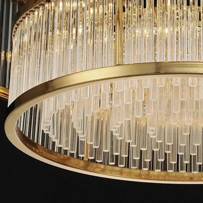 Phrodisia - Retro American Metal Glass Hanging Chandelier