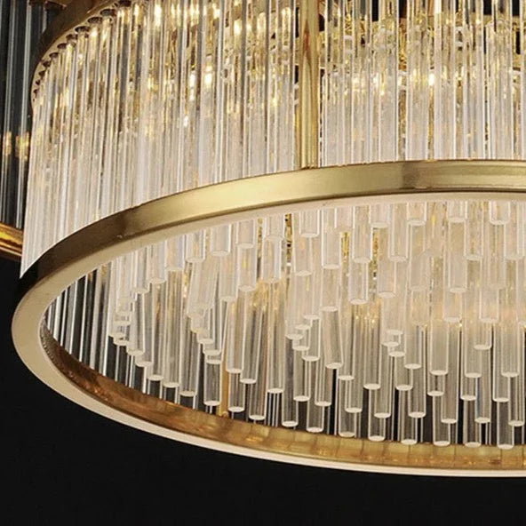 Phrodisia - Retro American Metal Glass Hanging Chandelier