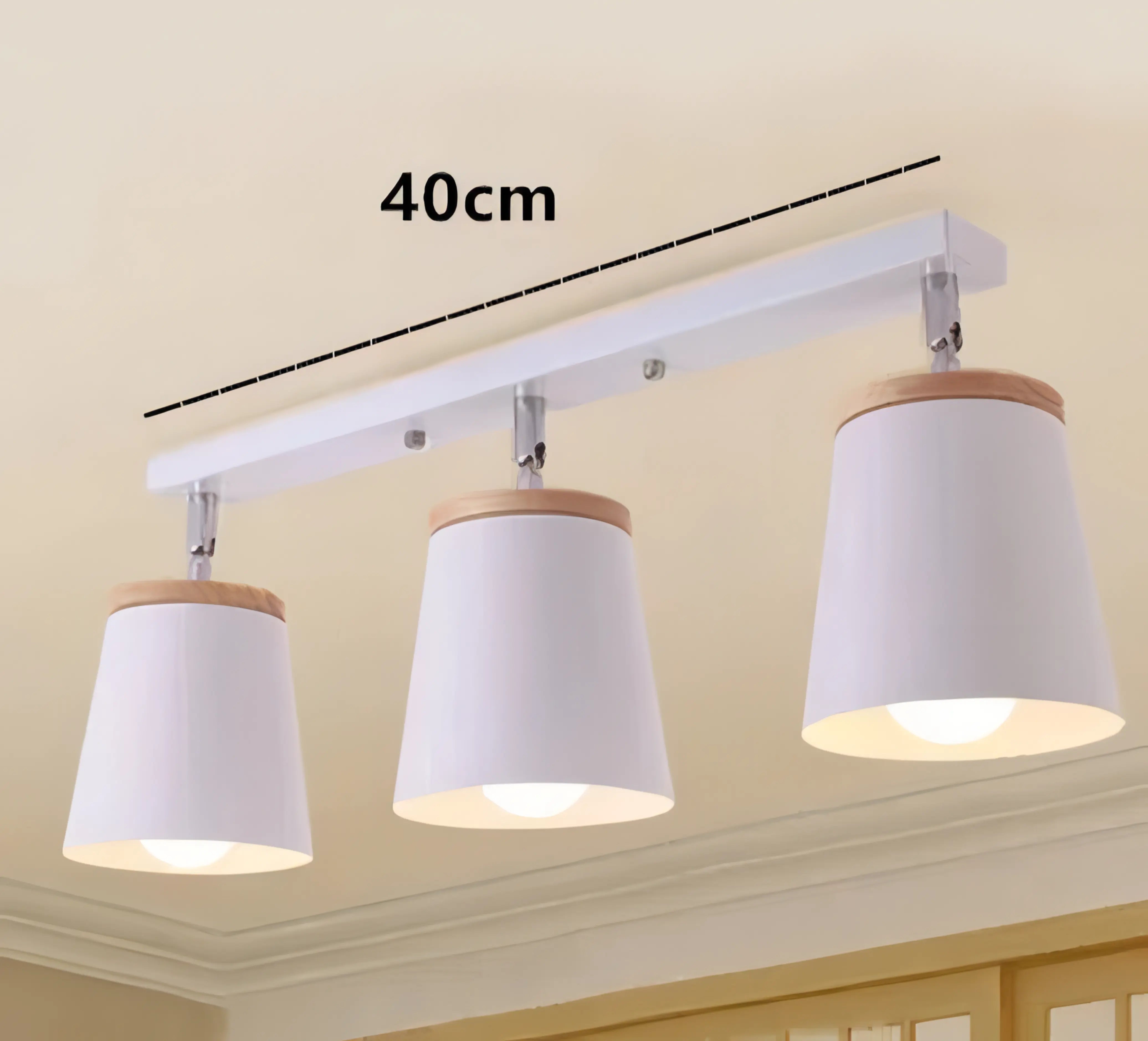 Sherry - Modern White Minimalist Adjustable Semi Flush Ceiling Light
