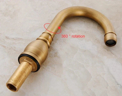 Troutman - Antique Double Handle Hot/Cold Mixer Basin Tap