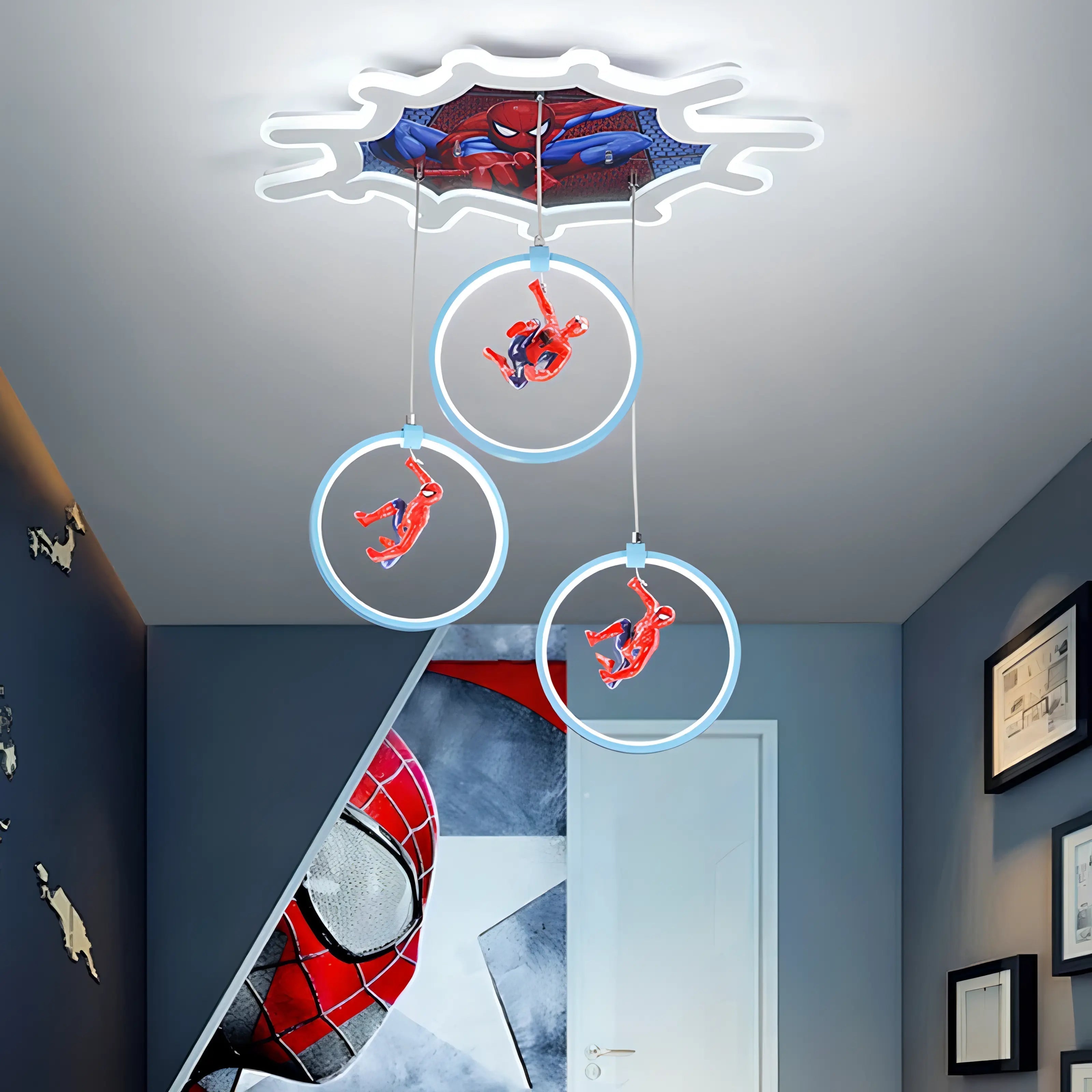 Devlin - Spider Man LED Cob-Web Children's Ceiling Light