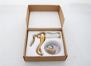 Karsyn - Retro Basin Single Lever Gold Brass Mixer Tap